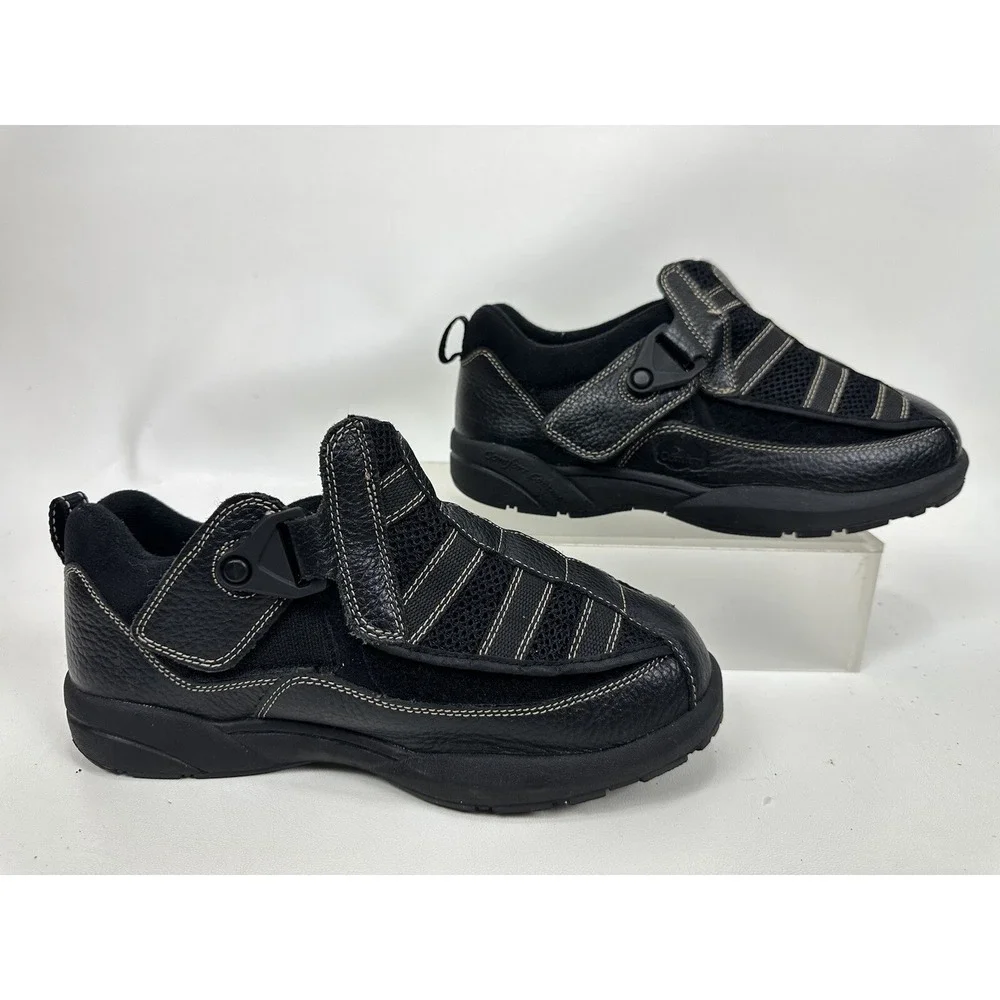 Dr Comfort Edward X-Depth Shoes 9610 Black Adjustable Diabetic Men Size 8.5 XW
